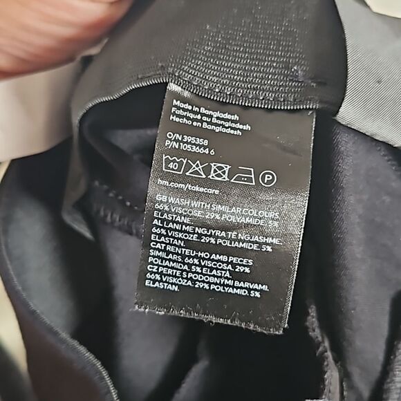 H&M Casual Elastic Waistband Pants Black XS - Picture 7 of 16